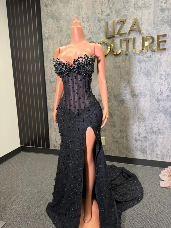 nayla003 Nayla black corset dress
