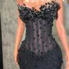 nayla004 Nayla black corset dress