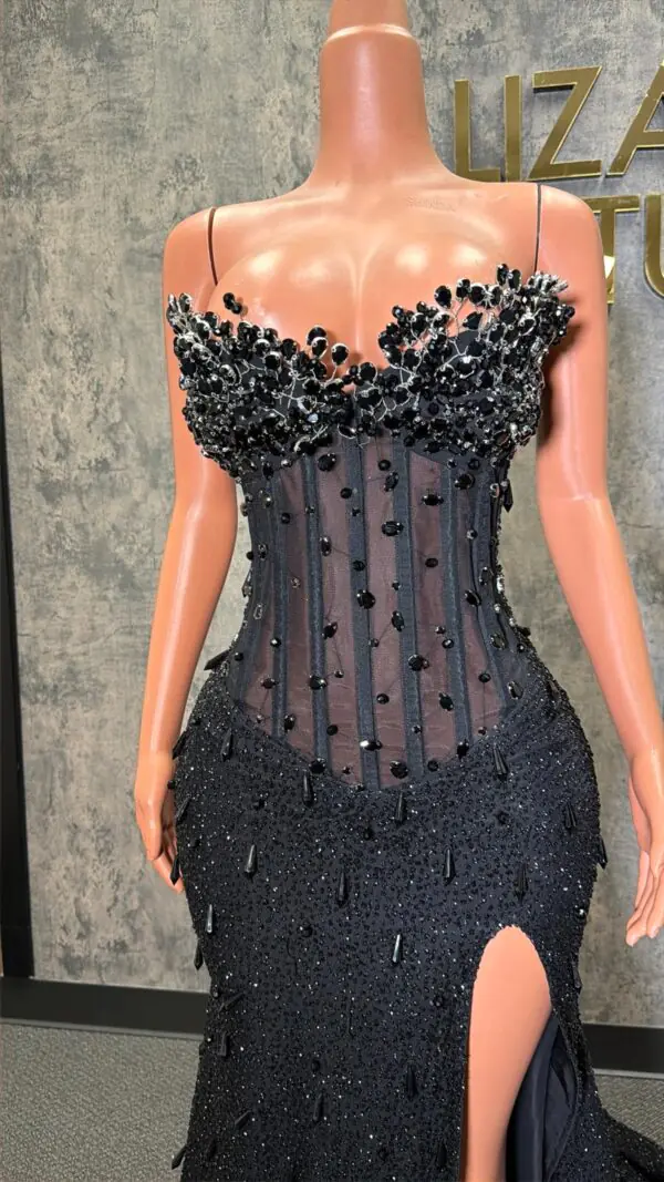 nayla004 Nayla black corset dress