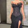 nayla005 Nayla black corset dress
