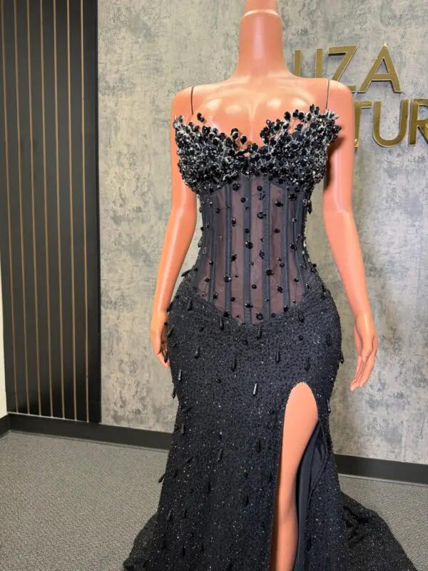 nayla005 Nayla black corset dress