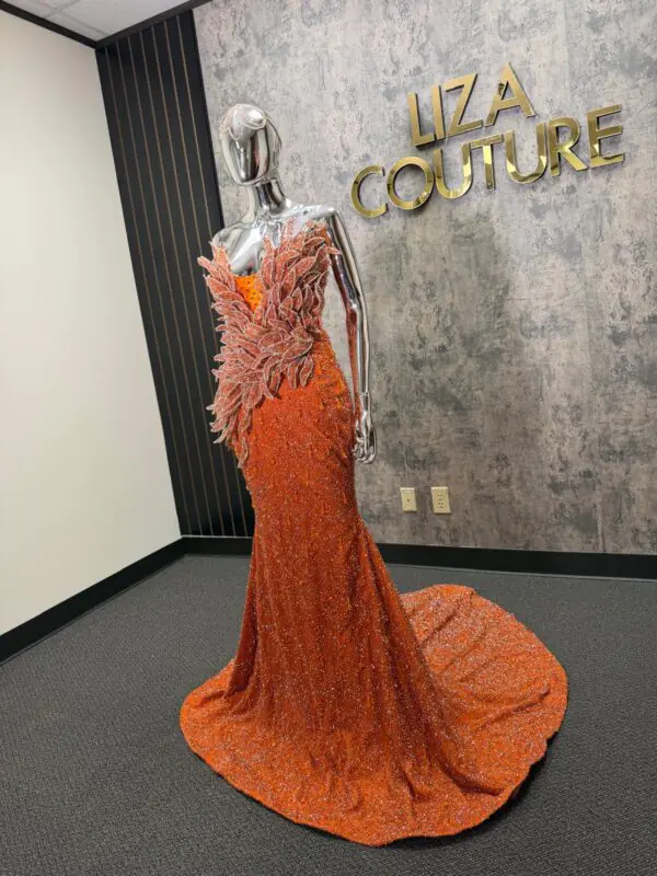 Nikki orange sugar dress