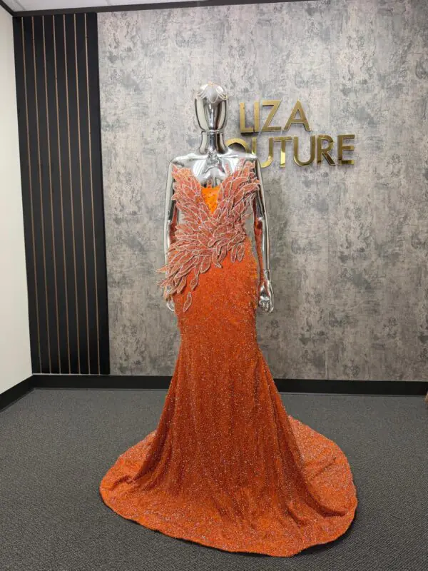 Nikki orange sugar dress