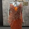 Nikki orange sugar dress