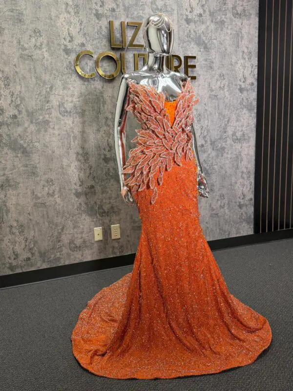 Nikki orange sugar dress