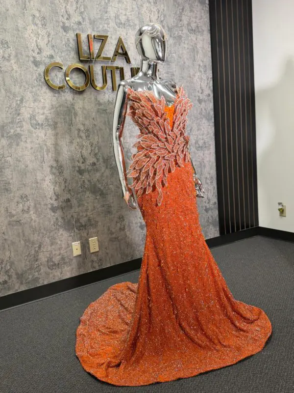 Nikki orange sugar dress