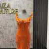 ricki002 Rikki orange sugar dress