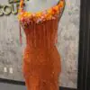 ricki003 Rikki orange sugar dress