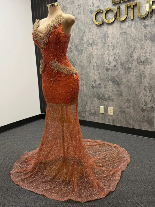 Vikki orange sugar dress