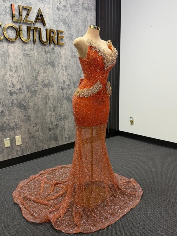 vikki003 Vikki orange sugar dress