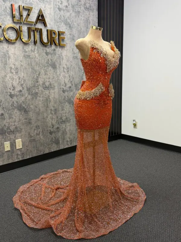 Vikki orange sugar dress